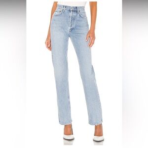 Agolde Light Blue Straight Leg Jeans